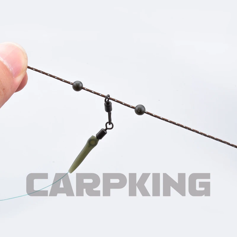 CARPKING Carp Fishing Connected Rubber Beads Dia 3mm to 5mm Rig Bead Round 30PCS for Protecting Knots Rig Components Carp Tackle