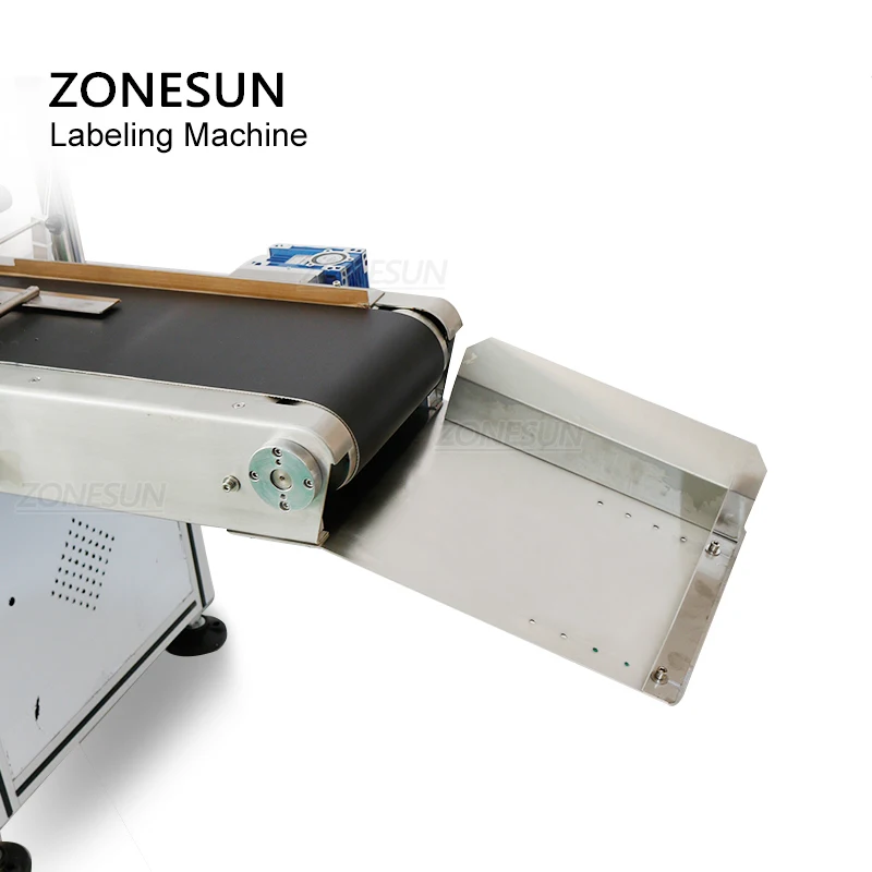 ZONESUN-máquina automática de etiquetado plano de ZS-TB831B, dispensador de botellas de plástico de alta precisión, para mascotas, latas en cajas