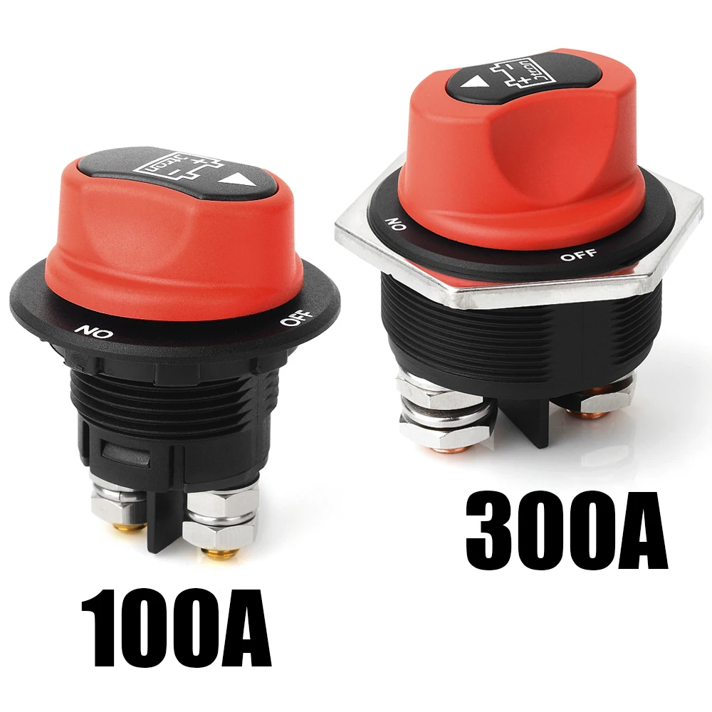 

Jtron Car Battery Switch 12v 300A/200A/100A/50A Motorcycle 32VDC max On-off 2P SPST Car Mini Battery Switch