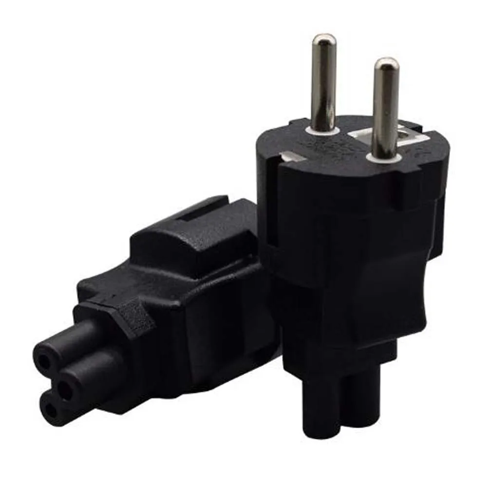 1PCS Rame Nero IEC320 C5 C7 C13 a AU EU 4.0MM 4.8MM UK US 5-15P 6-15P Adattatore di Alimentazione Spina maschio a femmina Spina Convertitore
