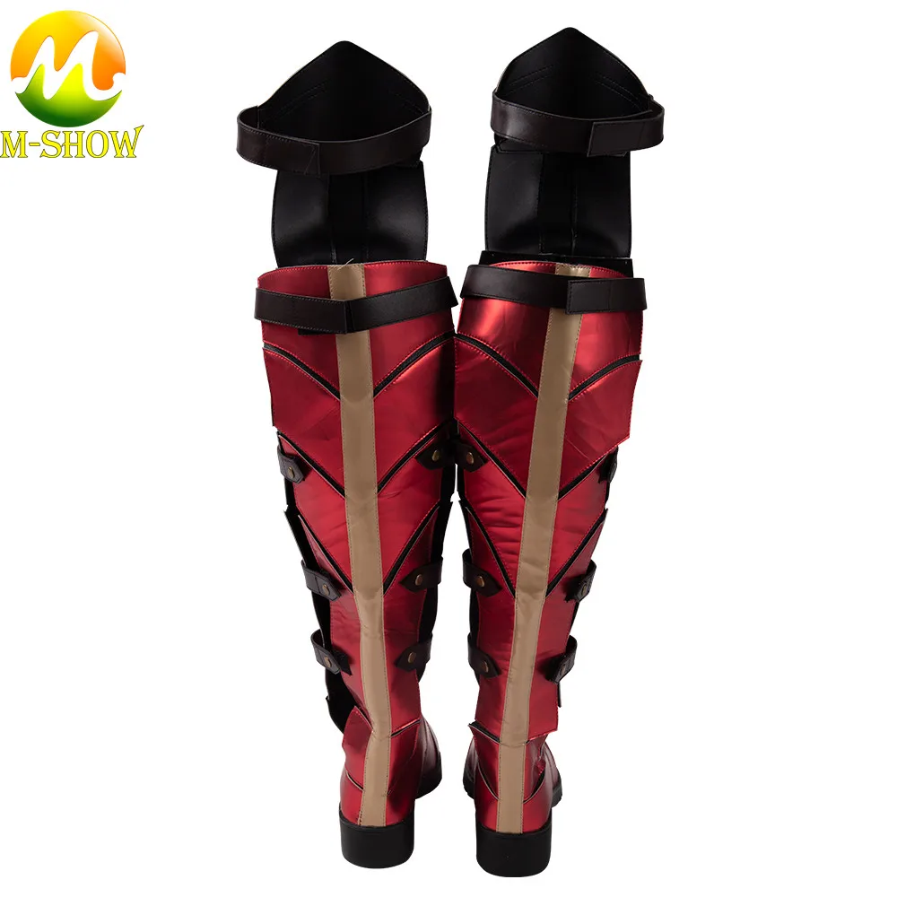 WW84 Kostüm Schuhe Wonder Mädchen Cosplay Stiefel Diana Prince Rote Stiefel für Erwachsene Frauen Halloween Phantasie Schuhe Jede Größe