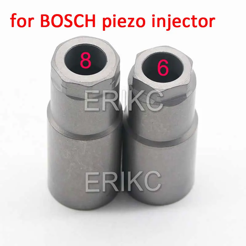 ERIKC Fuel Injector Nozzle Nut Set 8 and 6 Angle Common Rail Diesel Injector Nozzle Cap for Bosch Piezo Injection Accessory