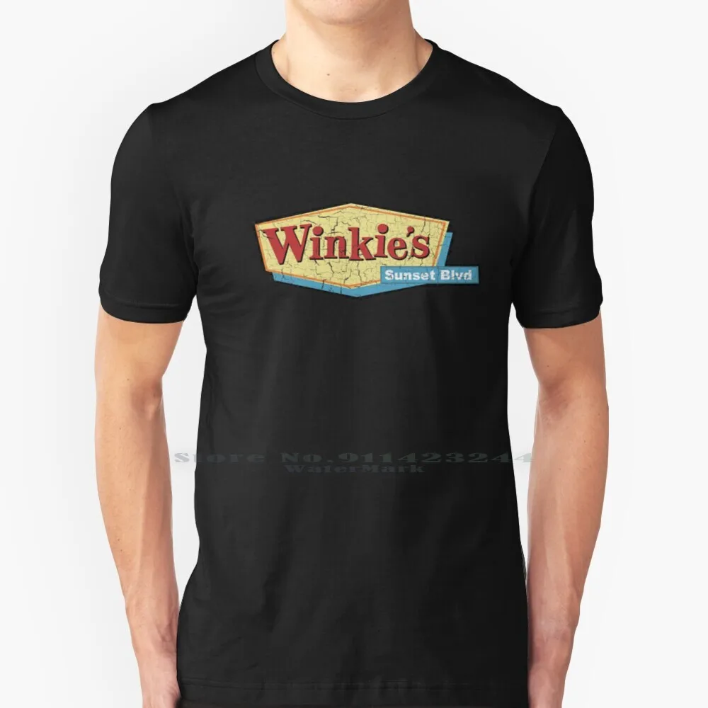 Winkie's Sunset Blvd T Shirt Cotton 6XL Mulholland Drive David Lynch Diner Restaurant Dumpster Scary Creepy Movie Logo Sign