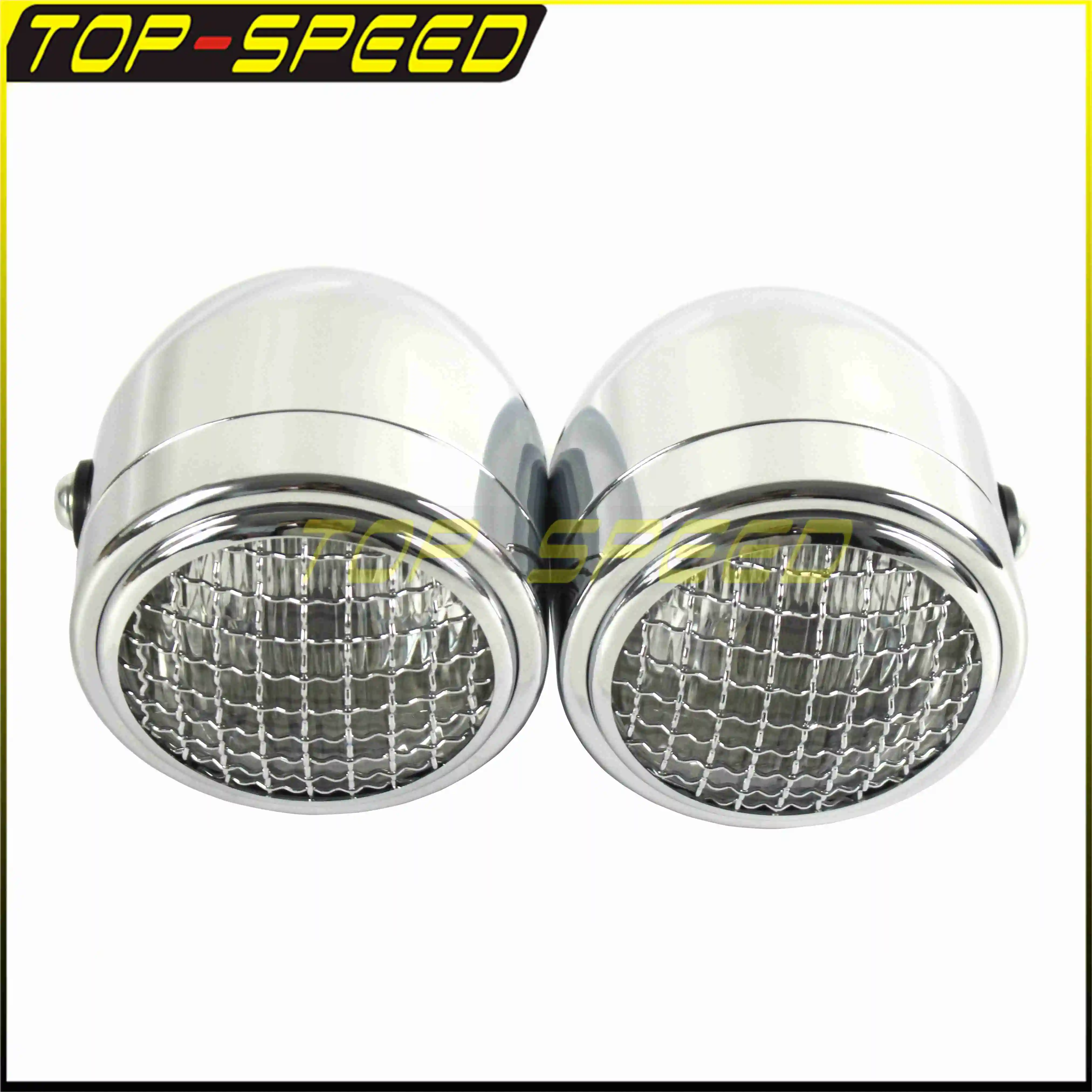 Front Twin H4 12V Headlight Dual Headlamp Chrome Dominator Grill For Yamaha XT250X XT600 WR450F250 YZ250F TTR XJR400 XJR1300