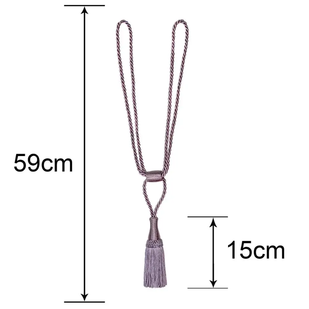 2Pcs Curtain Tieback Curtains Buckle Rope Room Accessories Hanging Ball Tassels Fringe Curtains Holdback Decorative Curtain