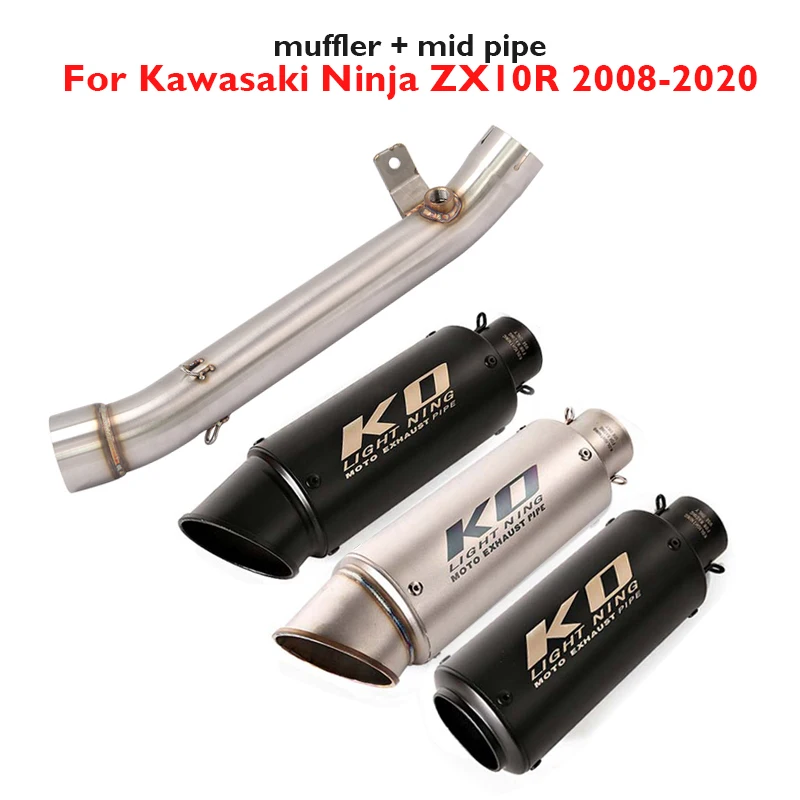 

Motorcycle Exhaust Pipe Muffler Escape System Middle Connection Tube Mid Link Pipe for Kawasaki Ninja ZX10R 2008-2020