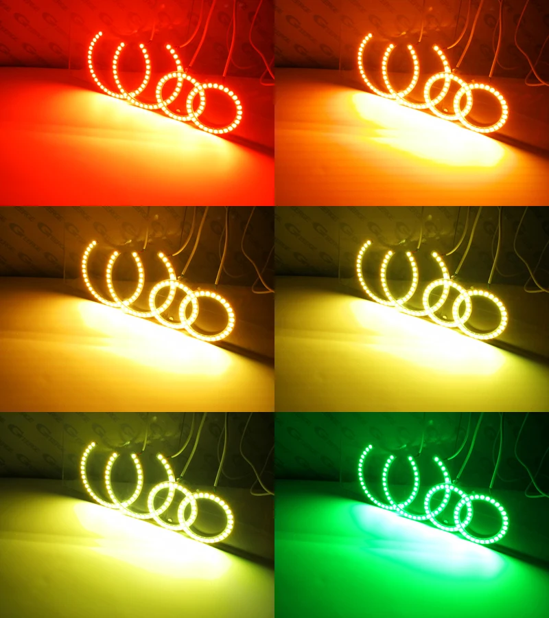 For Honda Accord CL7 CL8 CL9 CM2 ACURA TSX CL 2003 - 2008 BT App RF Remote Control Multi-Color RGB LED Angel Eyes Kit Halo Rings