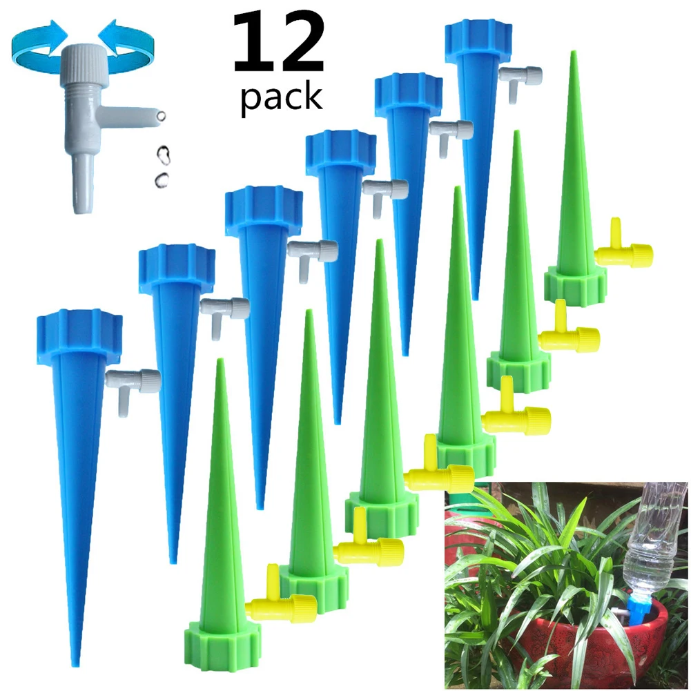 

12Pcs Home Automatic Irrigation Device Drip Flower Plant Sprinkler Watering Spike Tool for Garden and Balcony Potted Plants