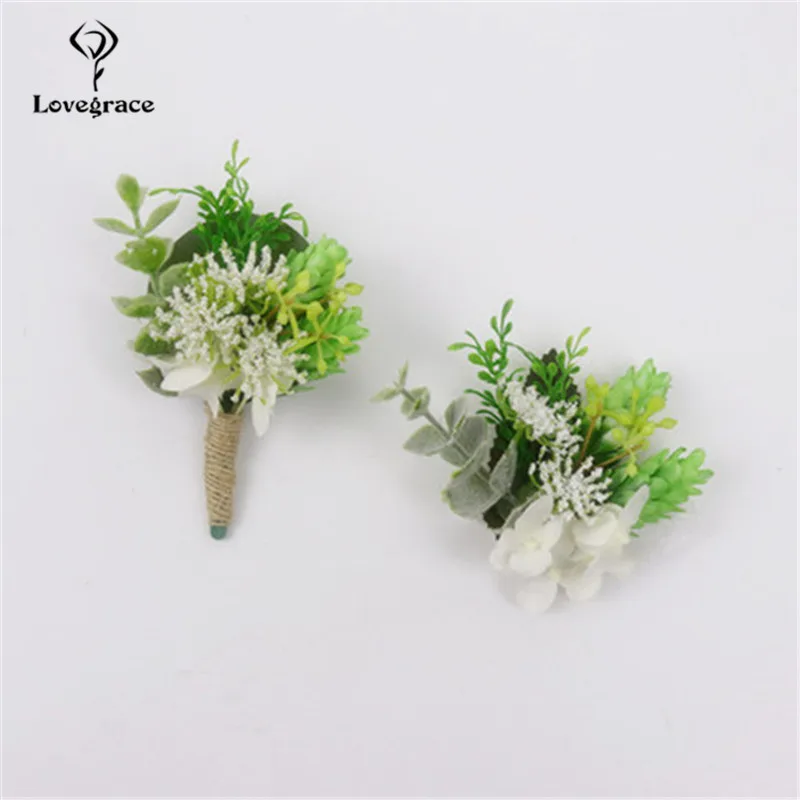 Green Boutonniere Corsage Pin Flowers Green Forest Wedding Boutonniere Buttonhole Men Wedding Planner Marriage Corsages Brooches