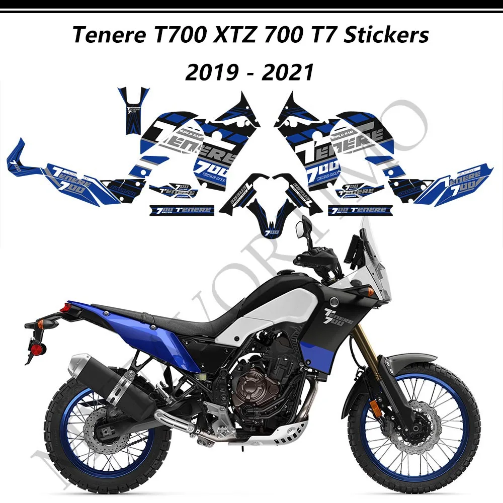 

Motorcycle Fuel Tank Stickers Pad FOR YAMAHA Tenere T700 XTZ 700 T7 Decal Set Kit Protector Trunk Luggage 2019 2020 2021