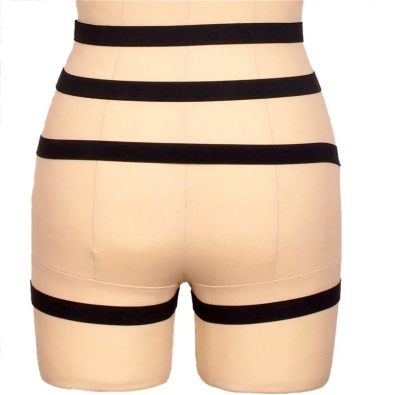 الرباط حزام مثير الجوف الساق تسخير الوثن ضبط النفس ضمادة الجسم تسخير حزام BDSM الرقيق سراويل ملابس القوط الملابس