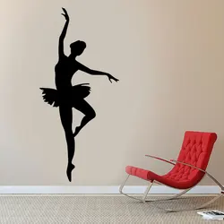 Ballerina Danza Ragazze Adesivo da parete Vinile Decorazioni per la casa Sala da ballo Balletto Silhouette Decalcomanie murali Murales rimovibili Carta da parati 4540