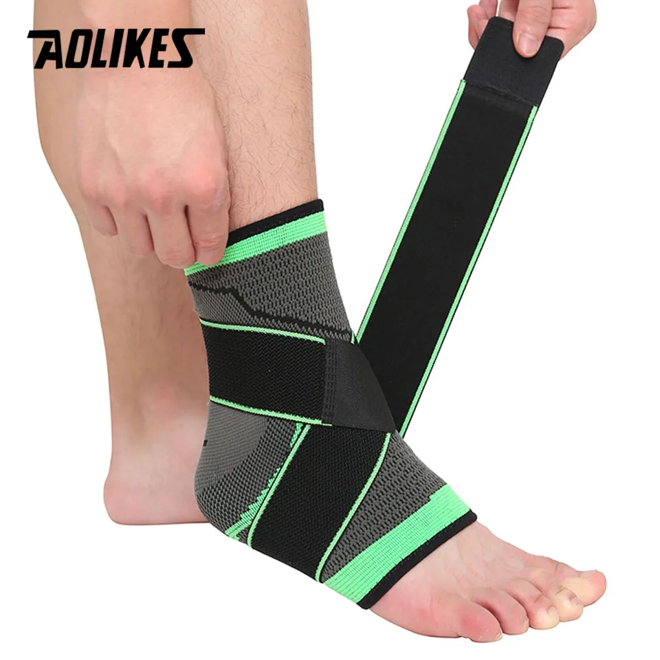 AOLIKES SUPPORT 1 PCS Protective Football Ankle Support Basketball Ankle Brace Compression Nylon Strap Belt Ankle Protector