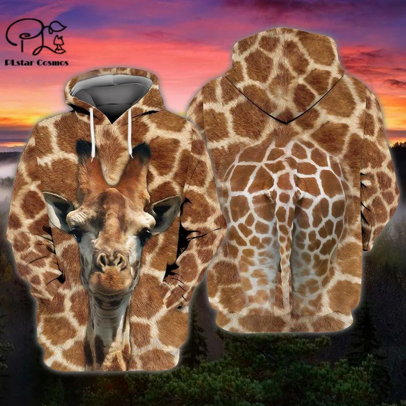 

PLstar Cosmos 3D Printed Giraffes Animal Art Newest Harajuku Funny Premium Streetwear Unisex Casual Hoodies/Sweatshirt/Zip 3