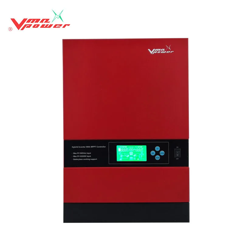 Vmaxpower 3kva خارج الشبكة بدون بطارية عدة تعمل بالطاقة شمسية 24vdc المنزل PV نظام لوحات بطارية قابلة للشحن 12v200ah منزل الضوئية
