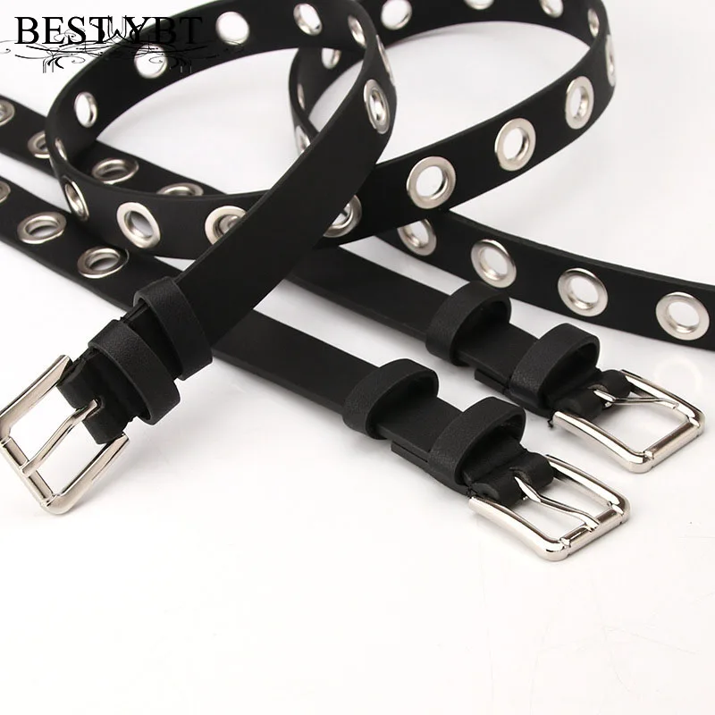 Best YBT Women Imitation Leather Belt Alloy Pin Buckle Belt Fashion Jeans Individual Punk Decoration New Arrival Women Belt