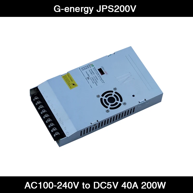 G-energy JPS200V 5V 40A 200W LED Display Switching Power Supply 220V AC Input Voltage for LED Module