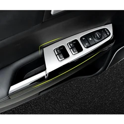 For KIA Sportage 4 QL KX5 Door and window glass lifting switch Cover Trims Stainless steel auto accessories car styling