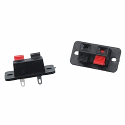 5Pcs 2 Positions Connector Terminal Push in Jack Spring Load Audio Speaker Terminals