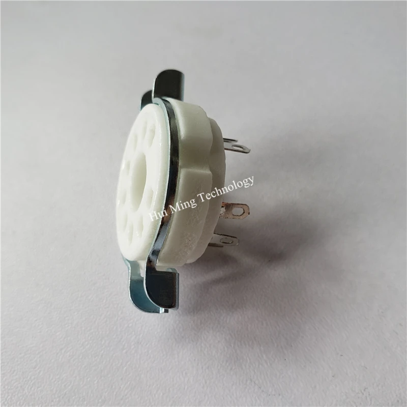 Ceramic tube socket big 9 pin tube socket GZC9-2 GZC9-2-G silver foot for EL504 PL504 EL519 PL519 6p12p