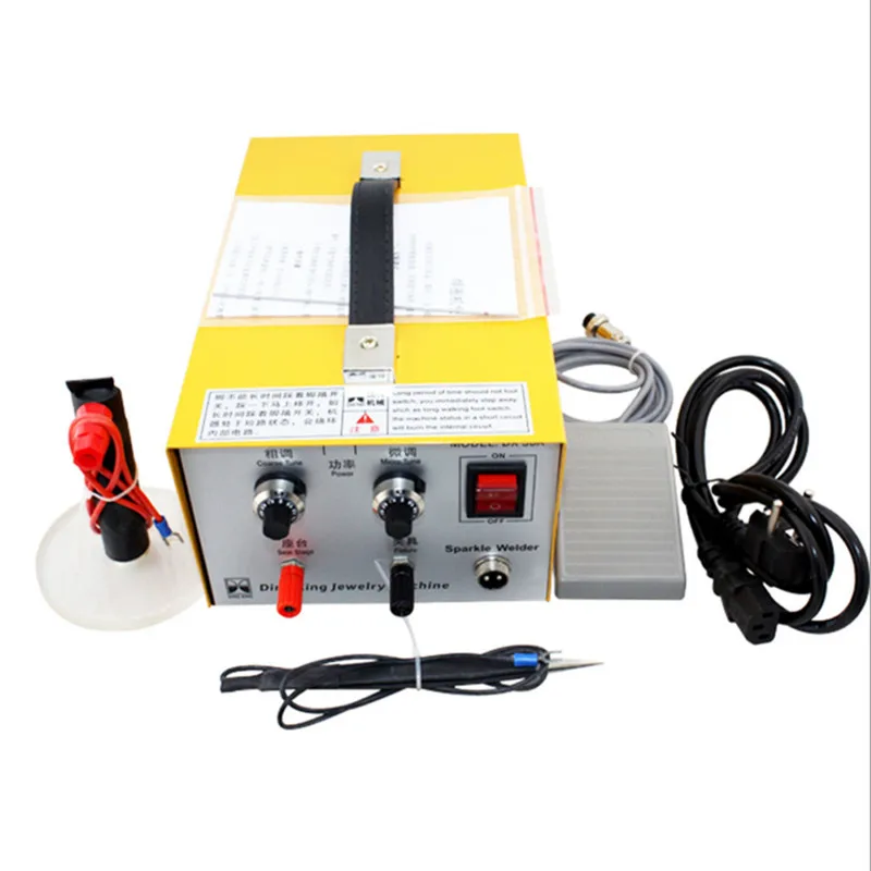 DX-808 Pulse Spot Welder Gold Silver Platinum etc. Jewelry Welding Machine+Handheld Pulse spot welding handles