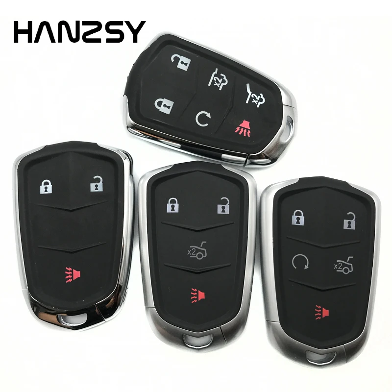 

3/4/5/6 Buttons Smart Key Case For Cadillac SRX CTS ATS XTS Escalade ESV Insert HU100 Replacement Car Remote Key Shell Fob