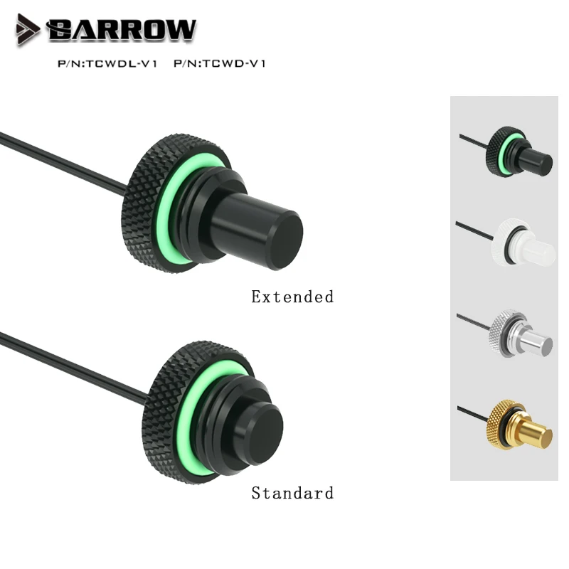 

Barrow TCWD-V1, 10K температурные водяные заглушки, G1/4 заглушки для водяного охлаждения, стандартного и расширенного типа
