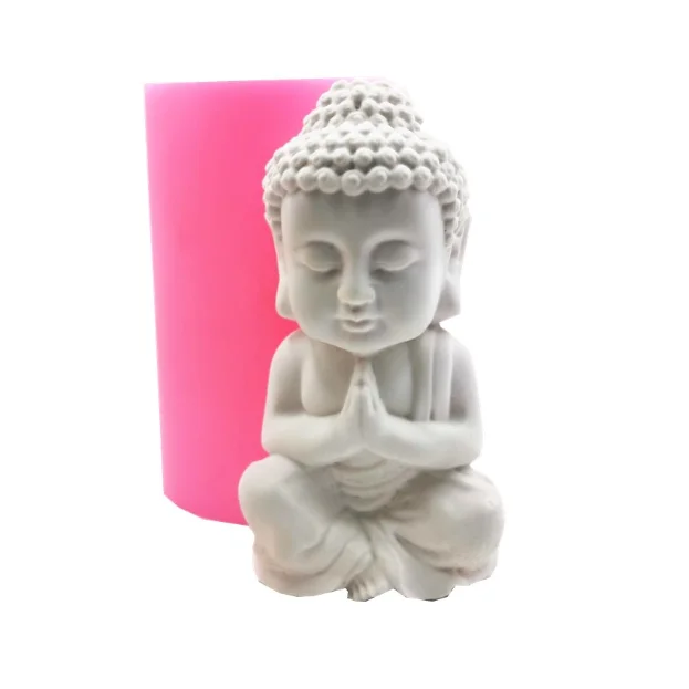 Big Size Silicone Buddha Mold Buddha Candle Mold Resin Crafts Porcelain Aroma Wax Plaster Gypsum Moulds