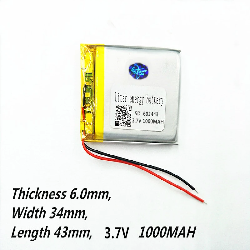 Tablet polymer battery MP3, MP4, navigation 603443 3.7V 1000mah