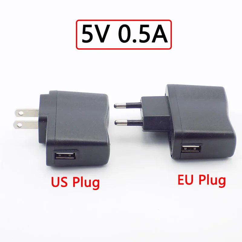 Micro USB Port Power Adapter 5V 0.5A Supply For Strip LED Lamp Light Charging AC to DC 100V 240V 500mA DC USB Charger Head