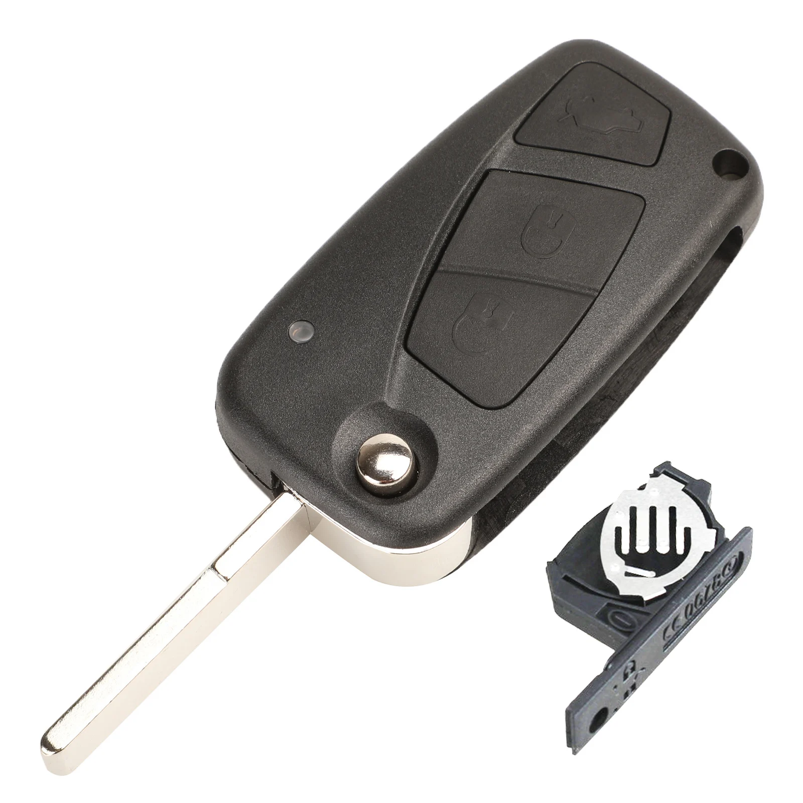 Jingyuqin Flip Folding Remote Auto Schlüssel Fall Shell Cover Fob Für FIAT Iveco Punto Ducato Stilo Panda Idee Doblo Bravo 2/3 Tasten