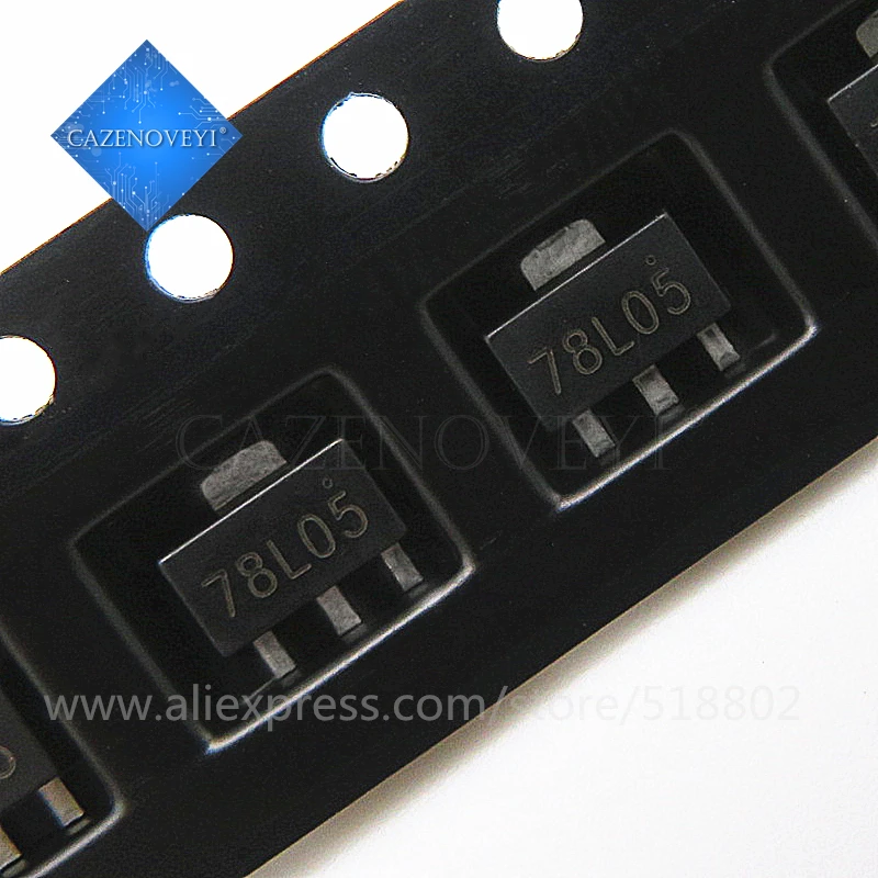 10Pcs/lot L78L05 78L05 7805 SOT-89 In Stock