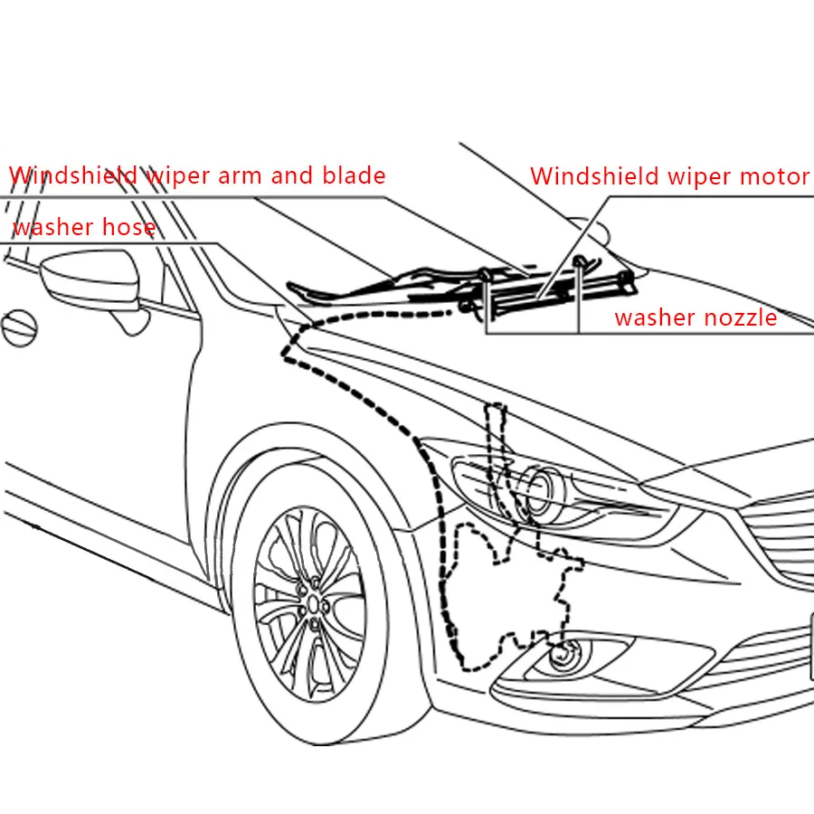 กระจกรถยนต์เครื่องซักผ้า Wiper Blade สเปรย์น้ำแร่ Jets หัวฉีดสำหรับ Renault Espace 3 Grand 1996 - 2002 Avantime Enviro 2000 Sanjiang