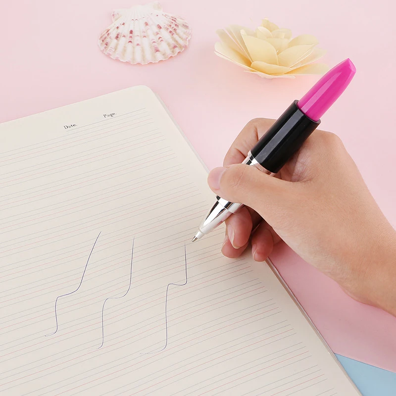 5pcs Lipstick Ball-Point Pen Creative Beautiful Ball-Point Pen Lipstick Sign Pen Girl Gift for Home Store School