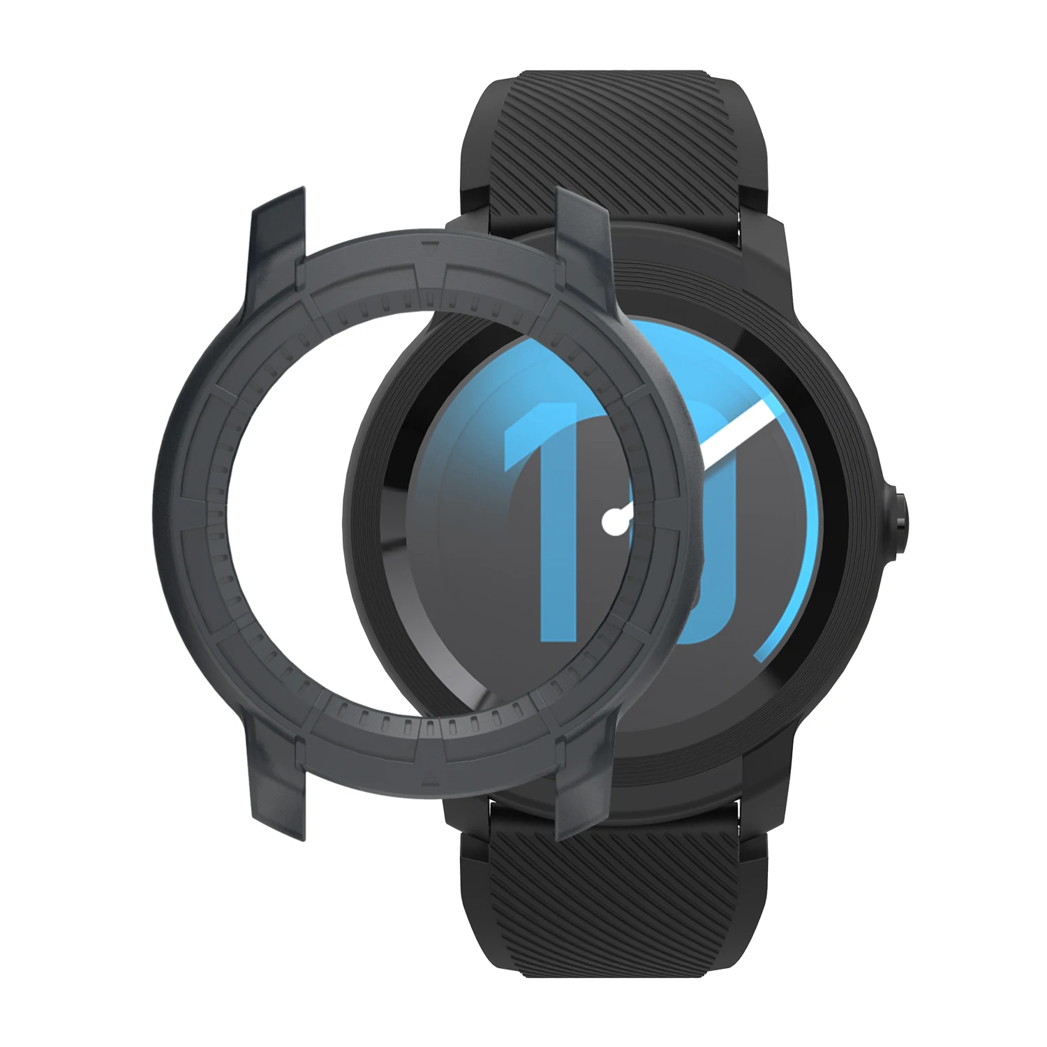 Funda SIKAI para Ticwatch E2, carcasa dura de PC, funda protectora de pantalla para Ticwatch E2, accesorios para reloj inteligente