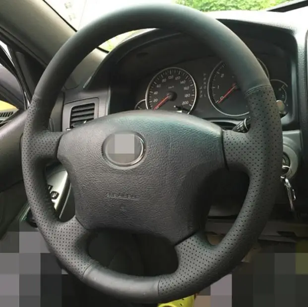 Sew-on genuine leather car steering wheel cover For Toyota Land Cruiser Prado 120 Land Cruiser (2003-2007) Tacoma(2005-2011)