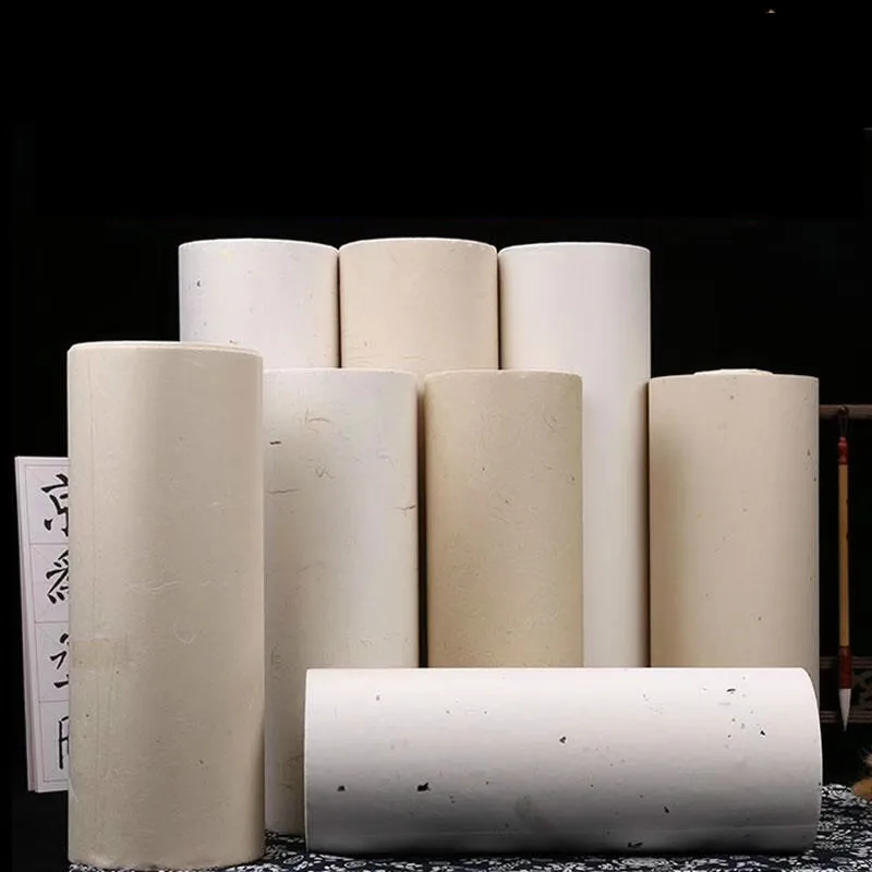 

Calligraphy Paper Rolling Half Ripe Yunlong Xuan Paper Chinese Plant Fiber Rice Papers Painting 100m Thicken Bamboo Xuan Paper