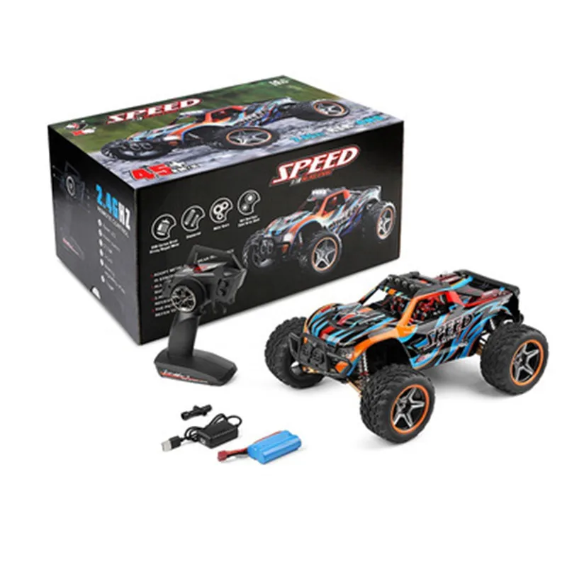 1:10 Large All-Terrain Off-Road Remote Control Car Truck 2.4G 4WD 50KM/H LED Lighting High Speed Torque Servo Electric RC Car