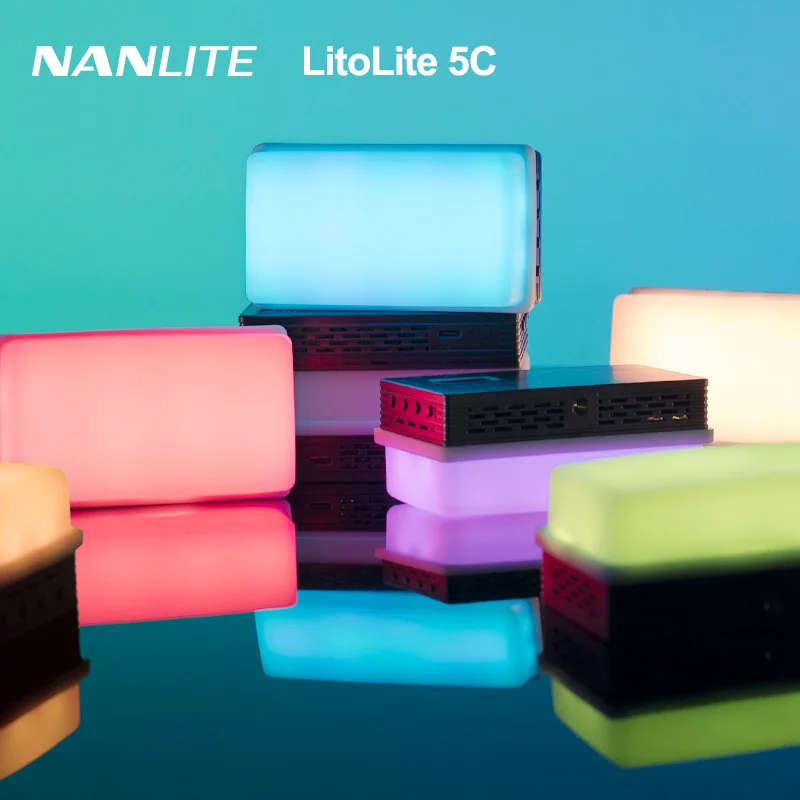 

Nanlite LitoLite 5C RGB LED Fill light CCT 2700k-7500k Photography Video Lighting for DSLR Camera Phone