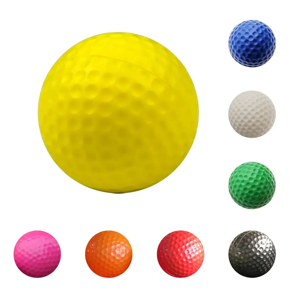 2Pcs Portable Solid Golf Balls Elastic High Visibility Eco-friendly Safety Golf Practice Balls Children Toys for Golf Practice 