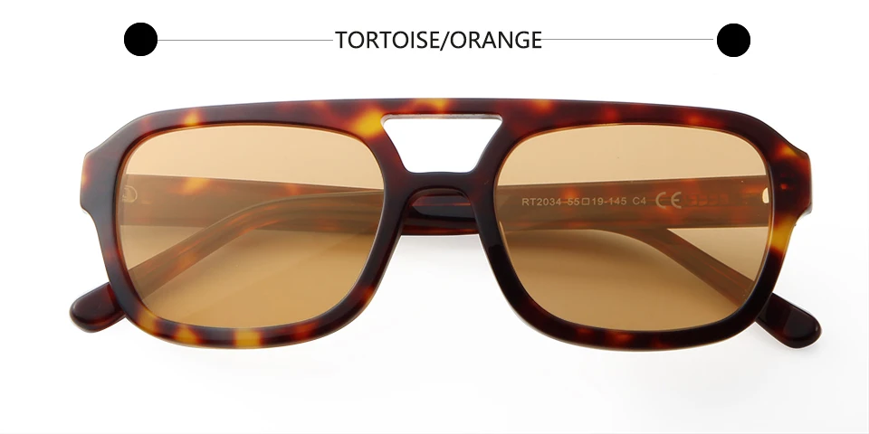 VE Designer Quadratische Sonnenbrille für Damen, Hochwertige Weiße Acetat-Sonnenbrille für Herren, Doppelbrücken-Design, Große Gläser, Oculos – Detail 19