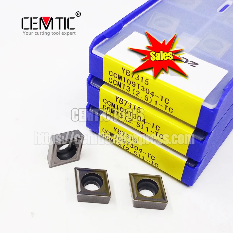 

50Pcs/Pack ZCC Turning Inserts YB7315 CCMT09T304-TC Through Groove Special For Cast Iron And Steel Processing