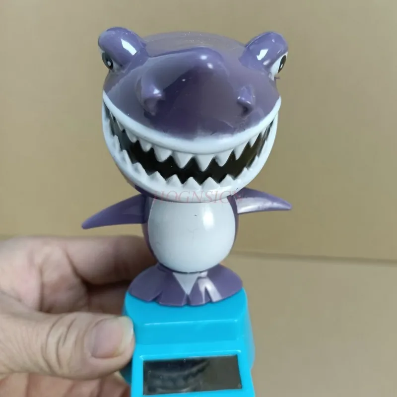 swinging toy Solar Toy Auto Swinging Sunflower Shaking Shark Interior Decoration Car Electronic Educational Science Plastic