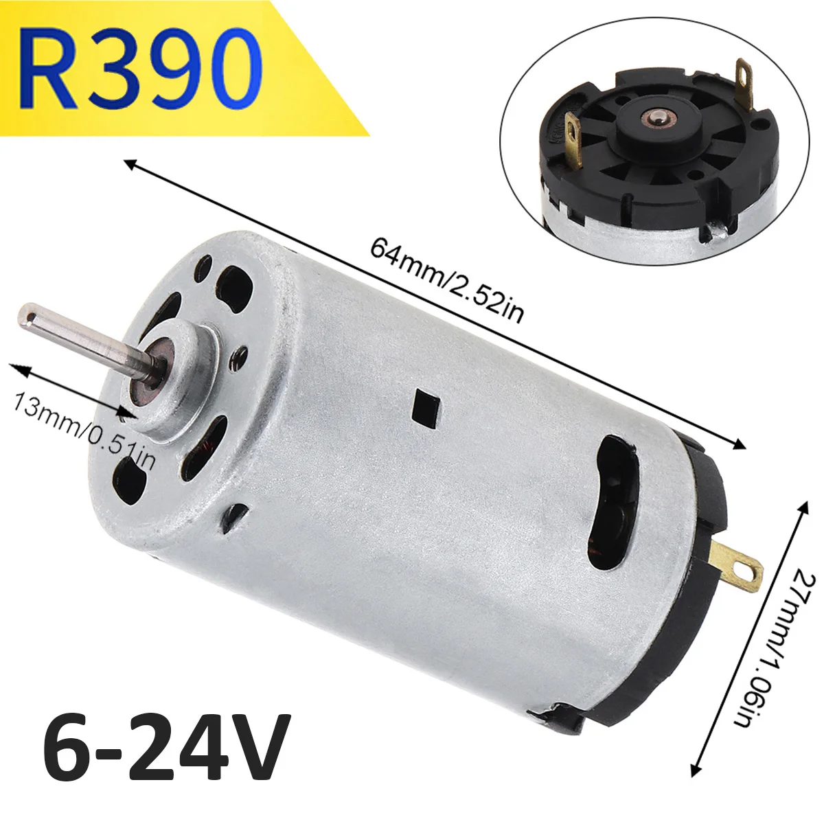 R280 RS360 R380 390 395 DC Motor 6V-24V 12V 12000-24000RPM Metal High Speed Micro Motor for DIY Toys Hair Drier Mini Fan