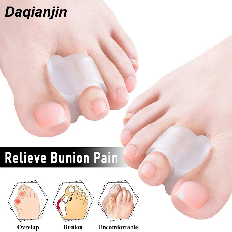 2pcs Silicone Gel Toe Separator Orthopedic Supplie Hallux Valgus Bunion Spacers Feet Adjuster Thumb Corrector Foot Care Tool