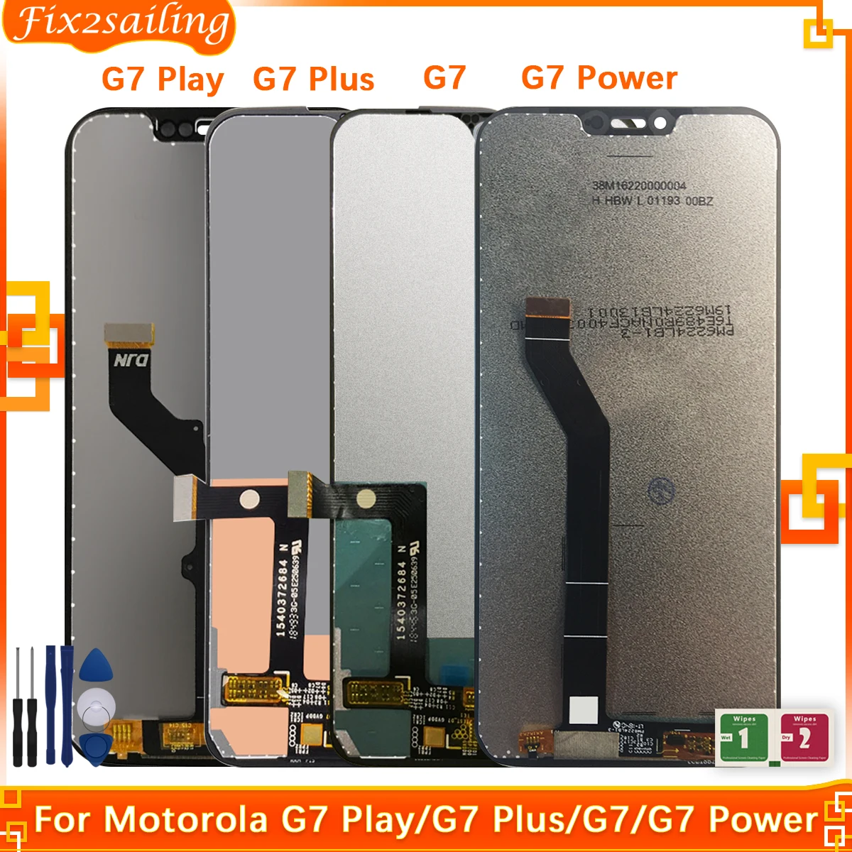 Display For Motorola Moto G7 Play XT1952 G7 XT1962 G7 Power G7 Plus LCD Touch Screen sensor Panel Digiziter assembly Replacement