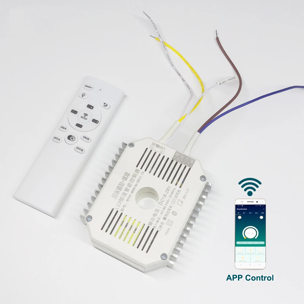 2.4G Remote control LED driver RFHY-18-28V series lighting transformer for paralled connection chandeliers 60W 1.5A-200W 6A