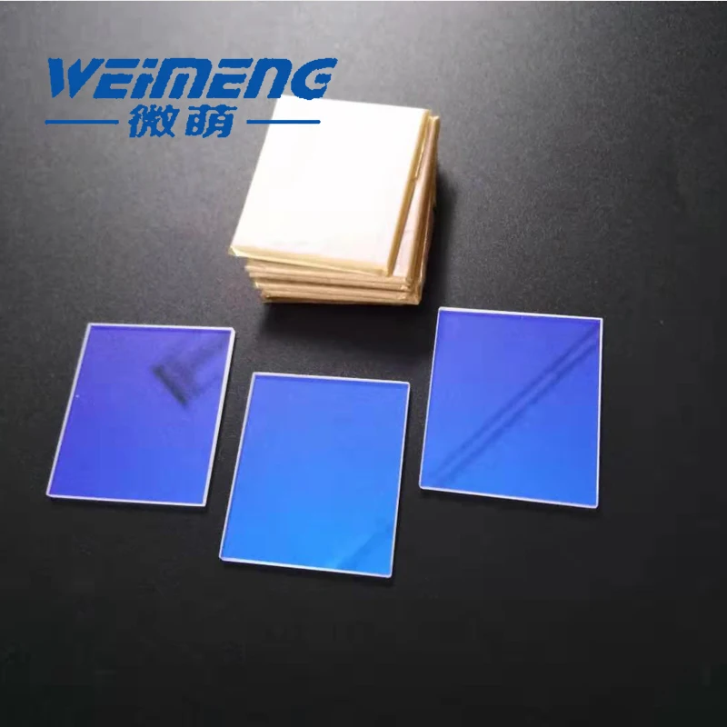 Weimeng dichroic mirror 32*27.6*1.5mm 455nm T=57%  500-700nm HT 45 degree quartz  for laser cutting welding marking machine