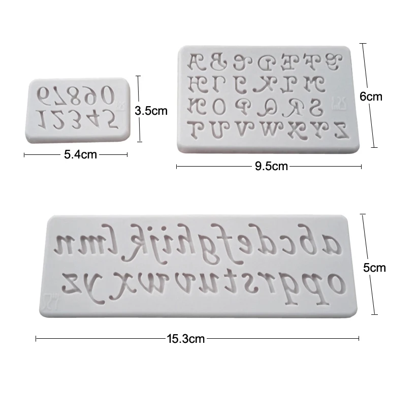 Numbers Letters Silicone Mold Sugarcraft Cupcake Baking Mold Fondant Cake Decorating Tools