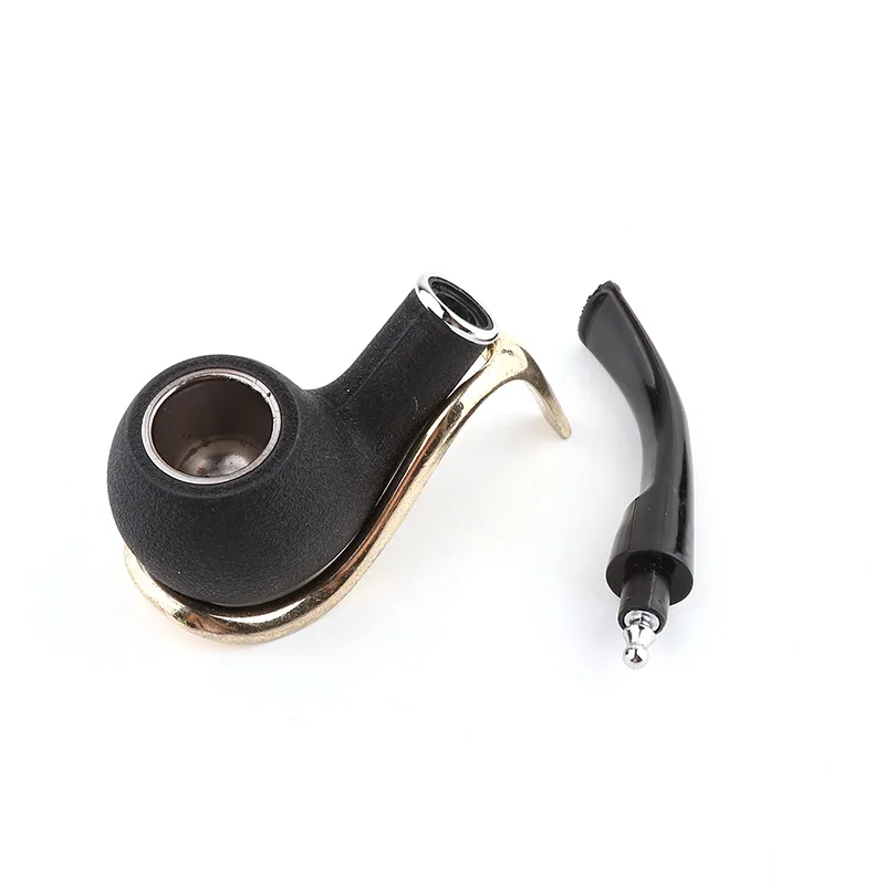 Classic High Quality Wood Grain Smoking Tobacco Pipe Resin Cigar Pipes Smoking Chimney Accessories Smoke Mouthpiece